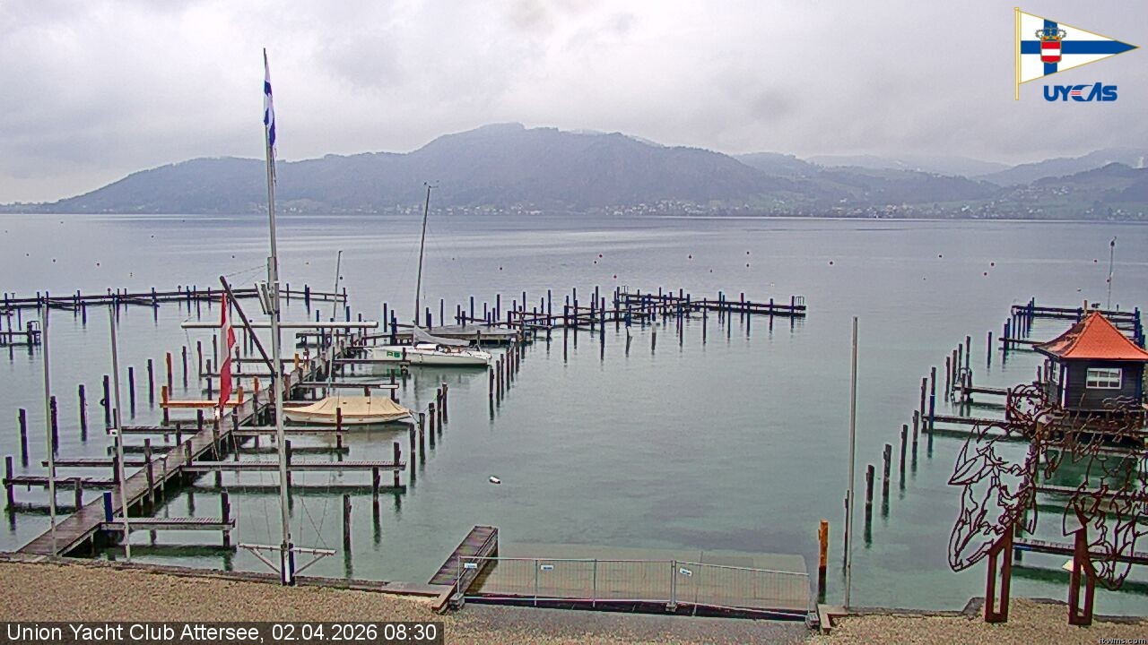 Archiv Foto Webcam Blick vom Union Yacht Club am Attersee