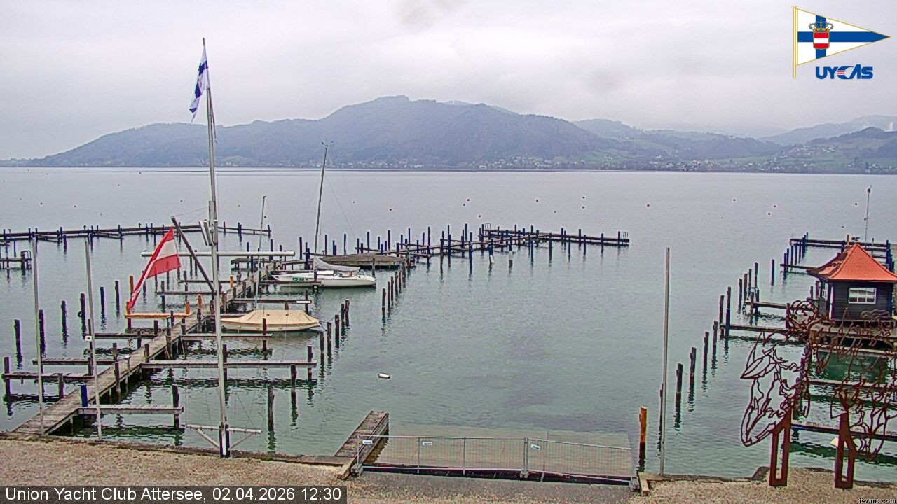 Archiv Foto Webcam Blick vom Union Yacht Club am Attersee