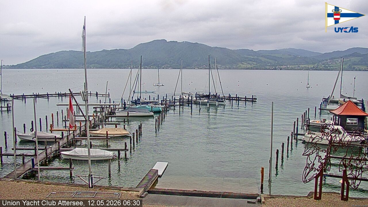 Archiv Foto Webcam Blick vom Union Yacht Club am Attersee