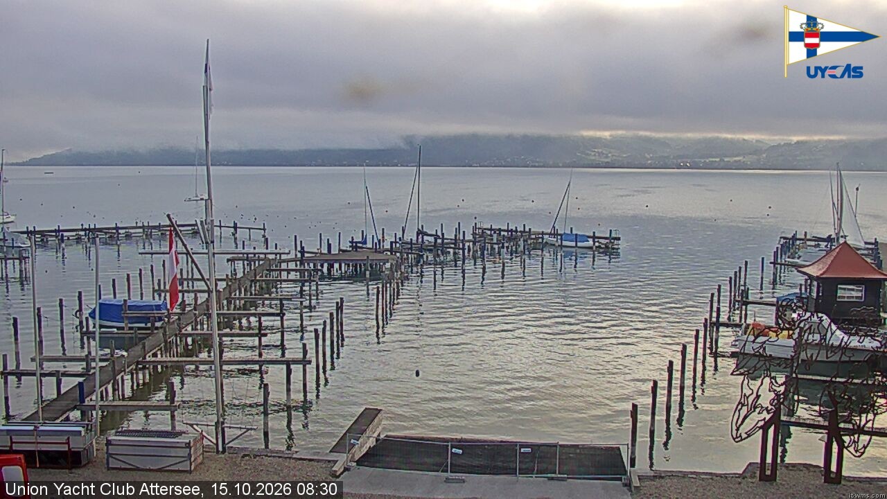 Archiv Foto Webcam Blick vom Union Yacht Club am Attersee