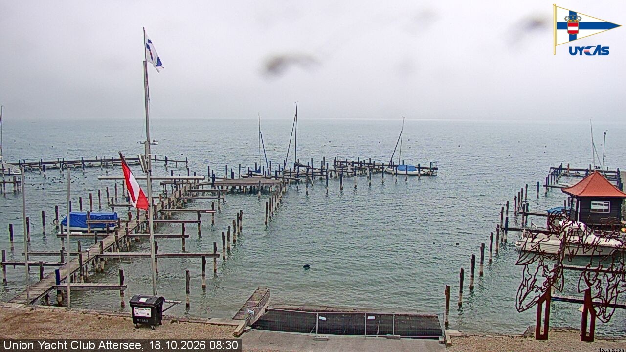 Archiv Foto Webcam Blick vom Union Yacht Club am Attersee