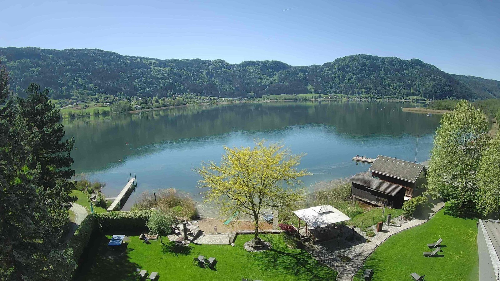 Archiv Foto Webcam Ossiacher See: Ausblick vom Hotel Seerose