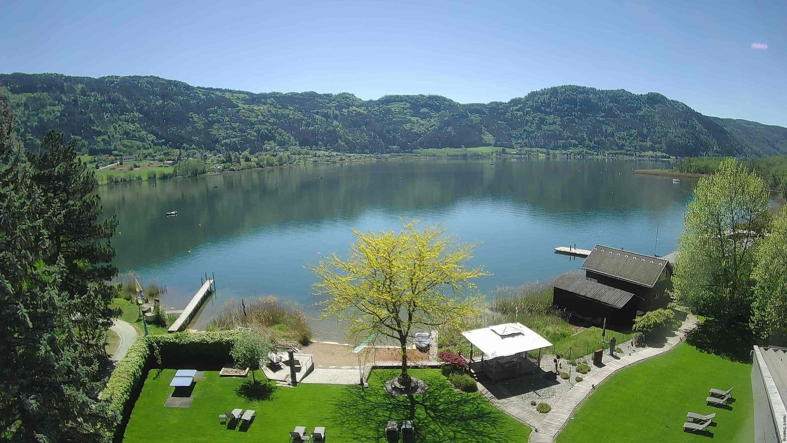 Archiv Foto Webcam Ossiacher See: Ausblick vom Hotel Seerose