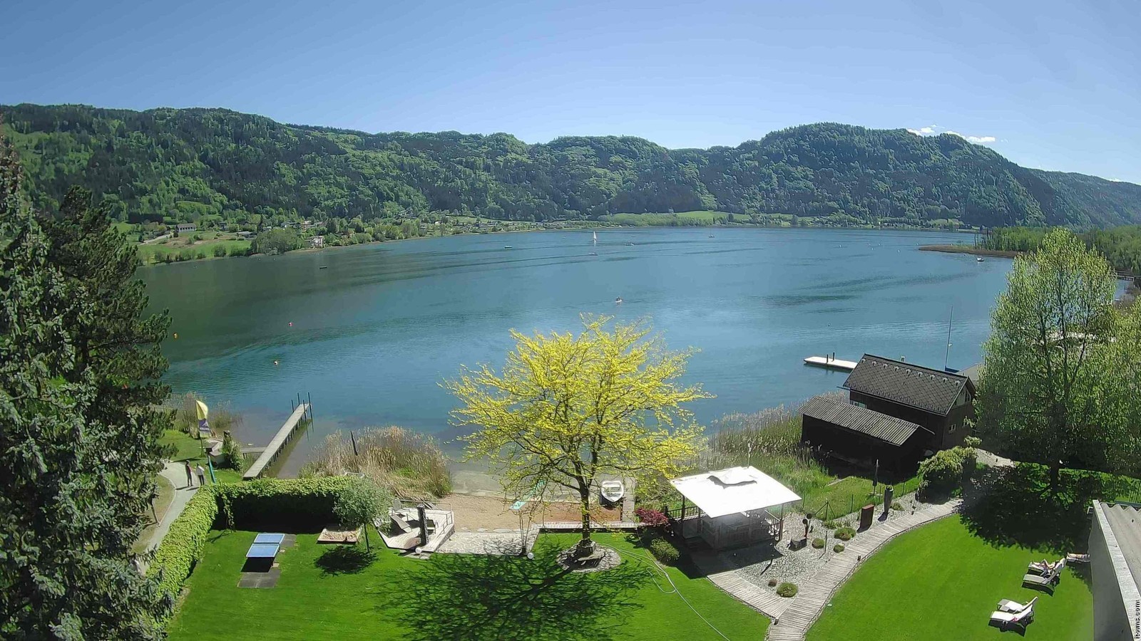 Archiv Foto Webcam Ossiacher See: Ausblick vom Hotel Seerose
