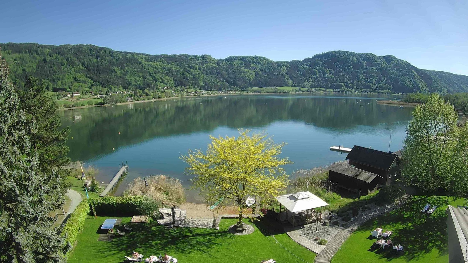 Archiv Foto Webcam Ossiacher See: Ausblick vom Hotel Seerose