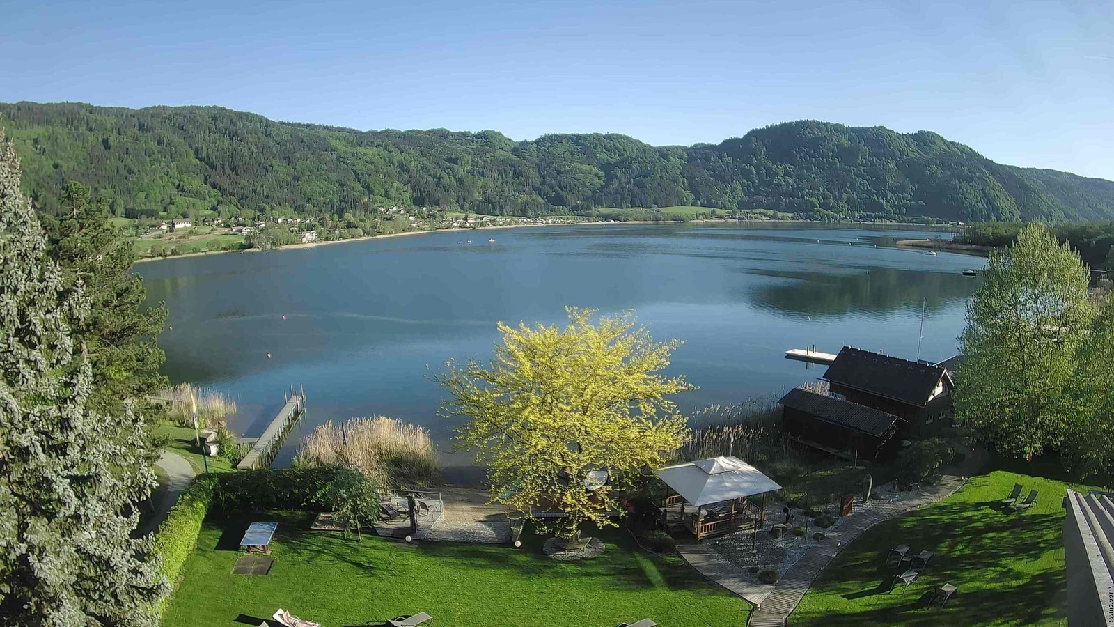 Archiv Foto Webcam Ossiacher See: Ausblick vom Hotel Seerose