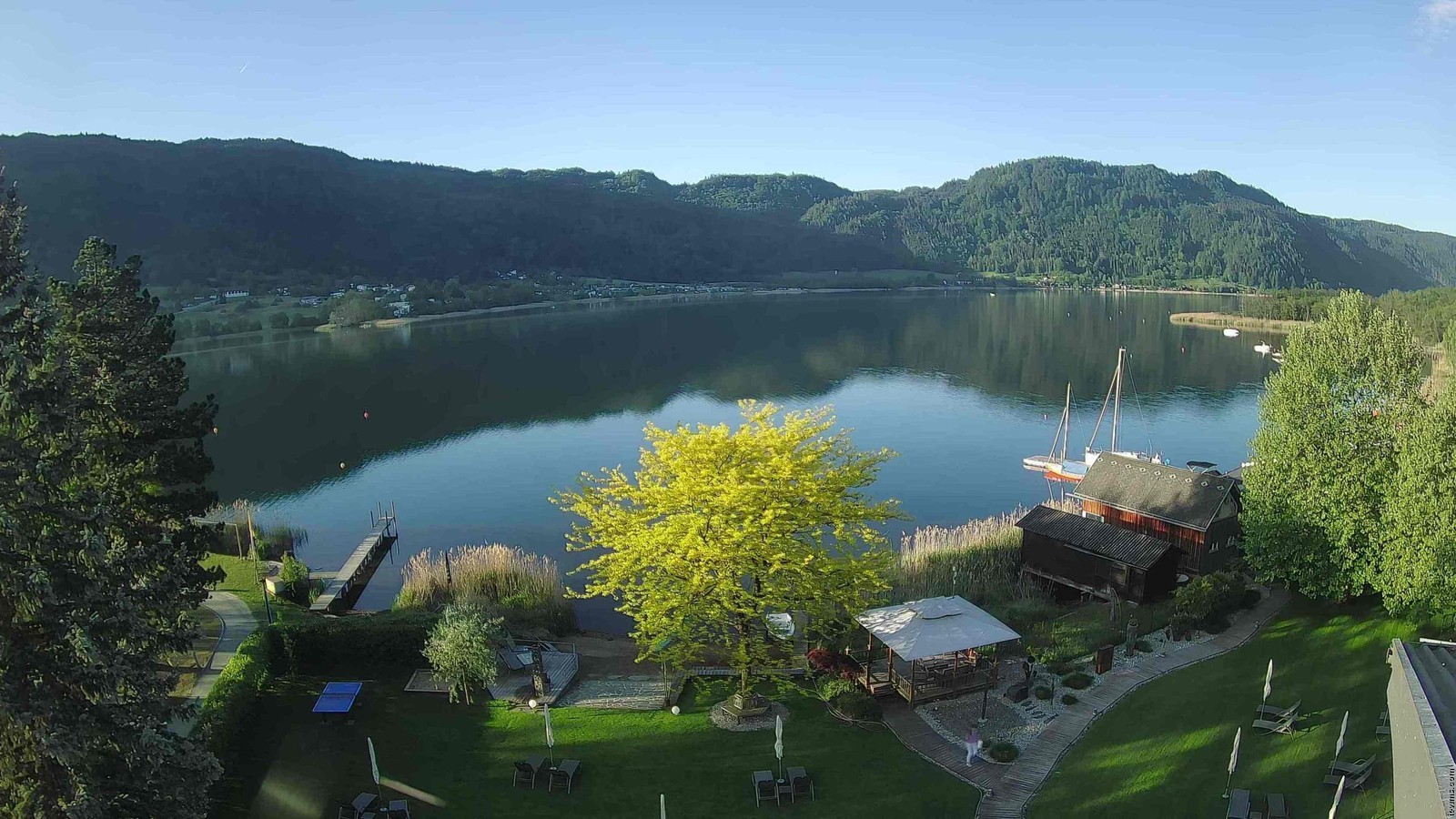 Archiv Foto Webcam Ossiacher See: Ausblick vom Hotel Seerose