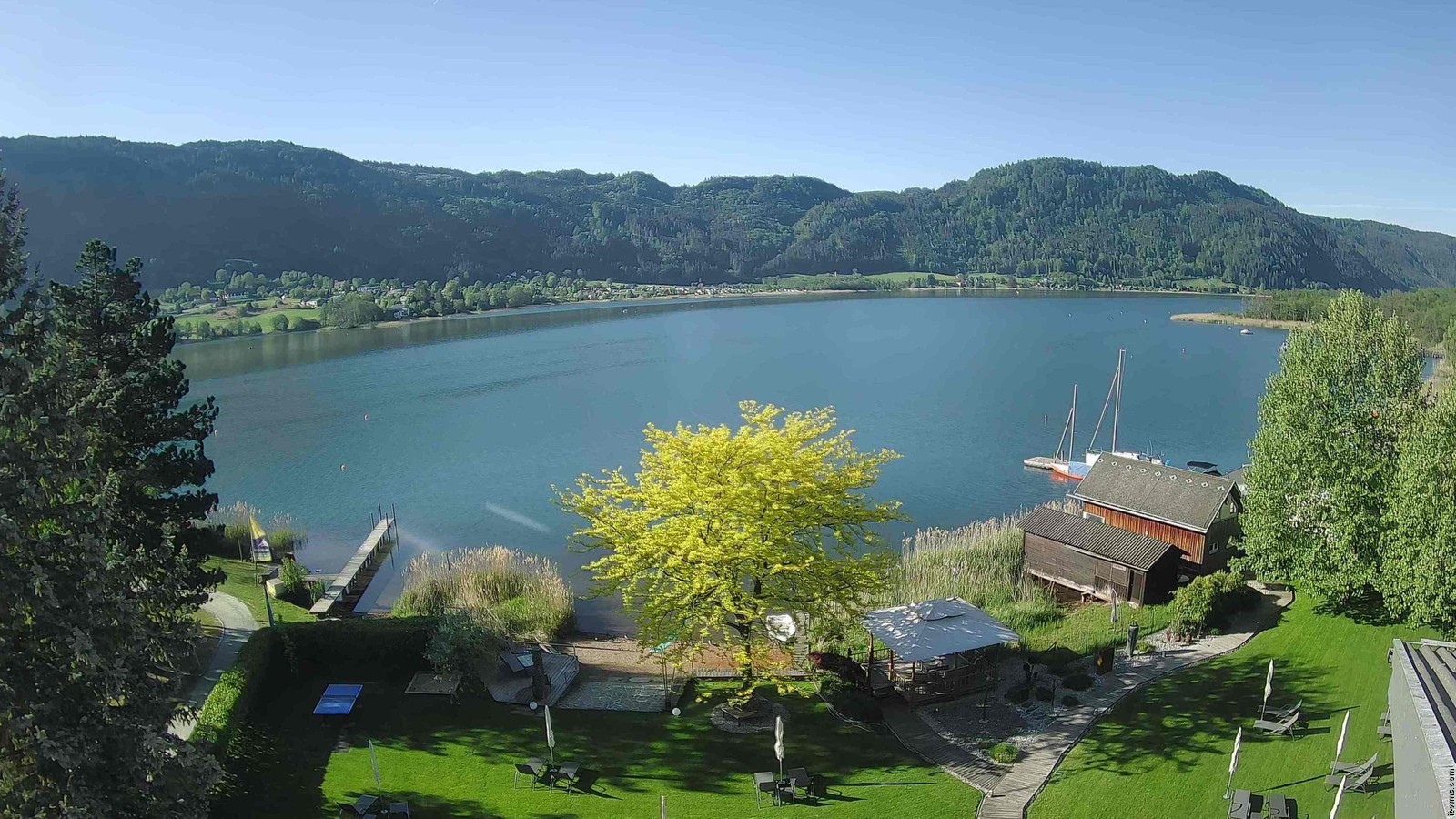 Archiv Foto Webcam Ossiacher See: Ausblick vom Hotel Seerose
