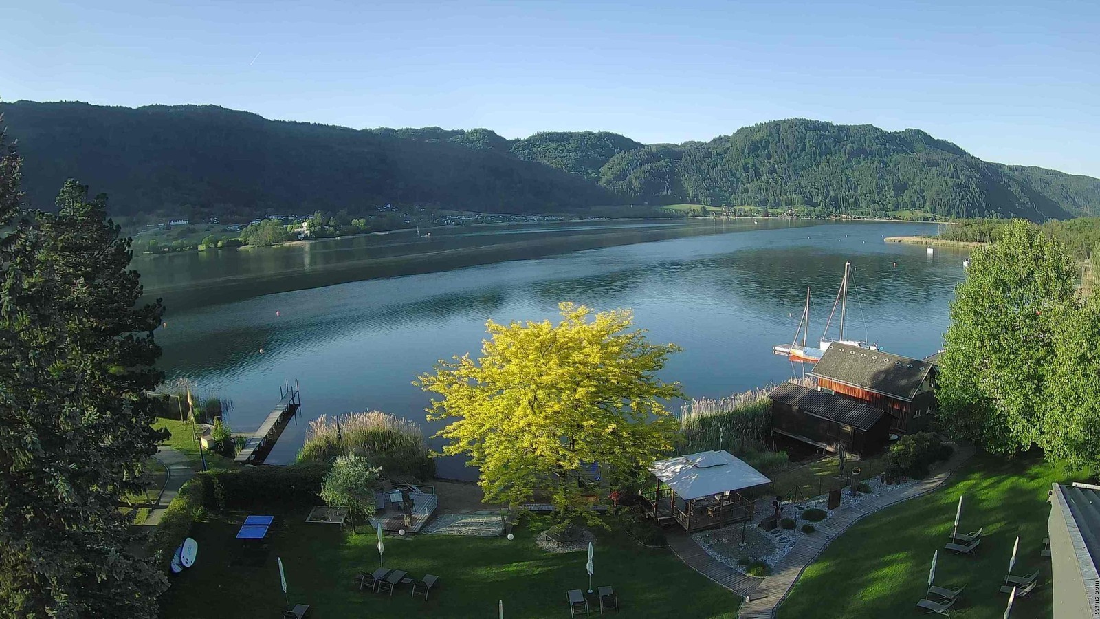 Archiv Foto Webcam Ossiacher See: Ausblick vom Hotel Seerose