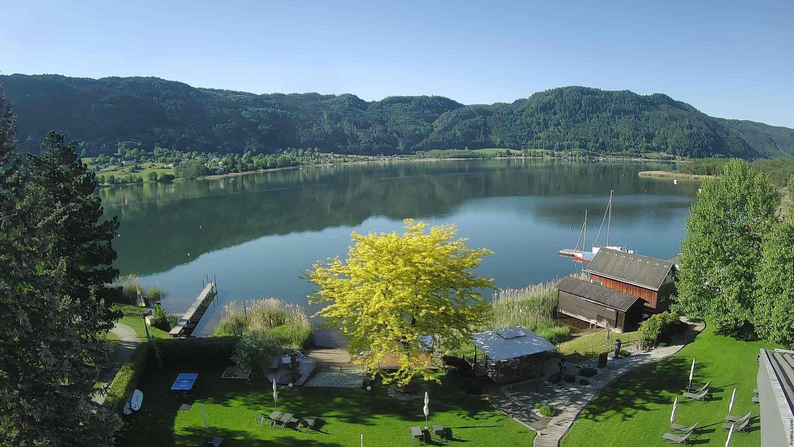 Archiv Foto Webcam Ossiacher See: Ausblick vom Hotel Seerose