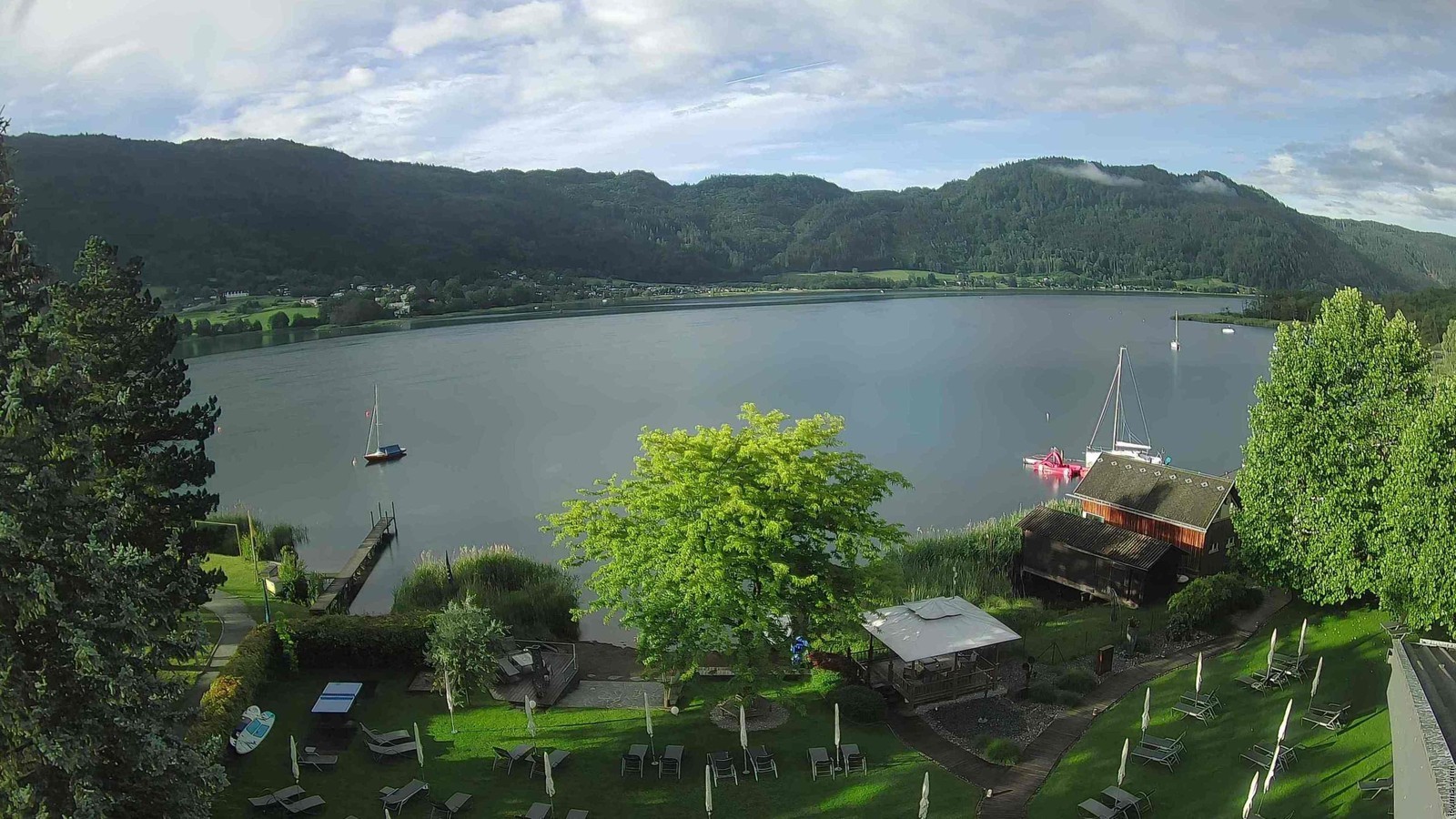 Archiv Foto Webcam Ossiacher See: Ausblick vom Hotel Seerose