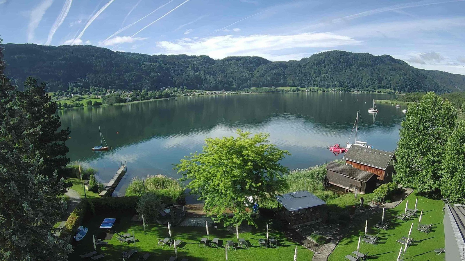 Archiv Foto Webcam Ossiacher See: Ausblick vom Hotel Seerose