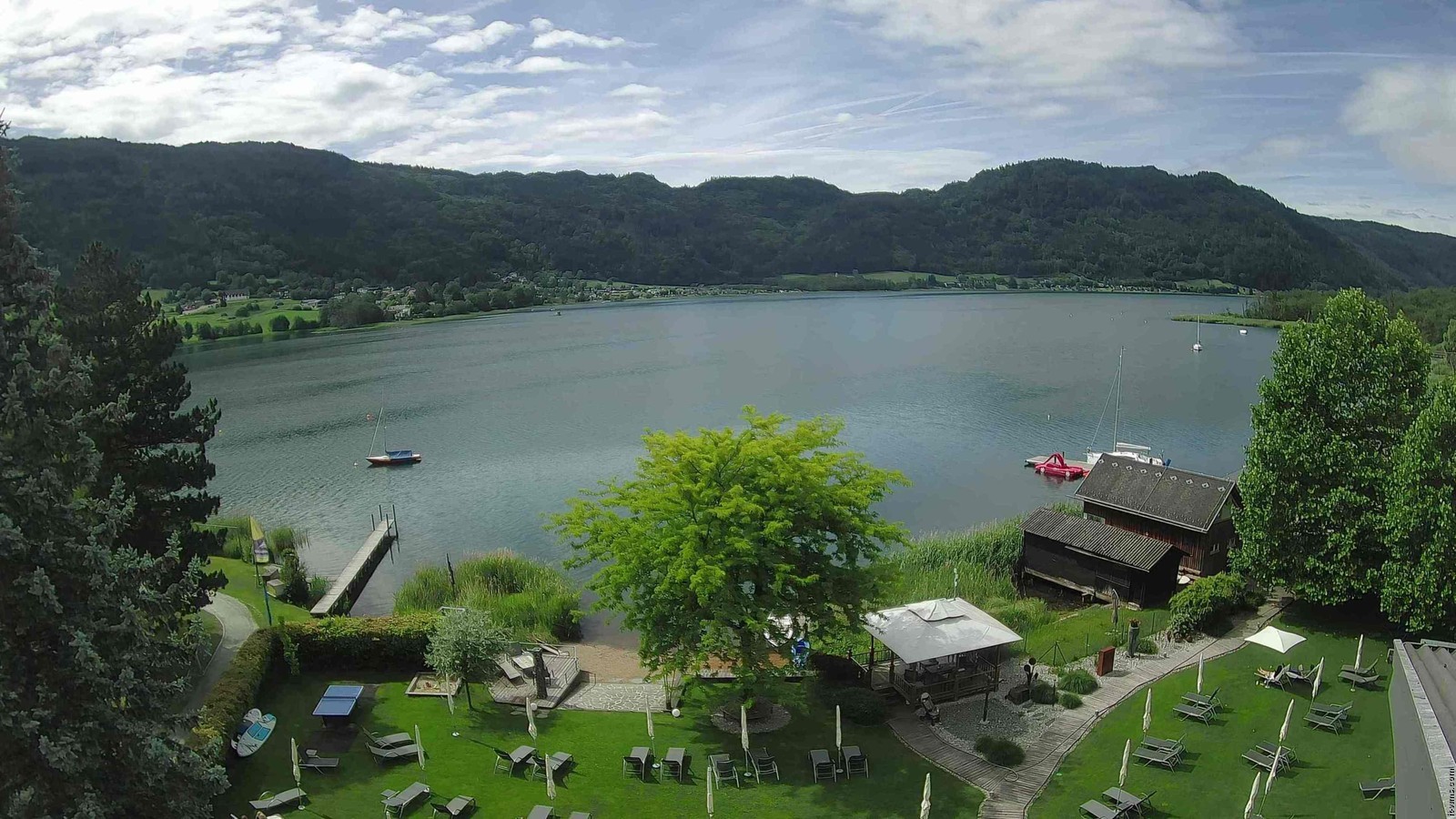 Archiv Foto Webcam Ossiacher See: Ausblick vom Hotel Seerose