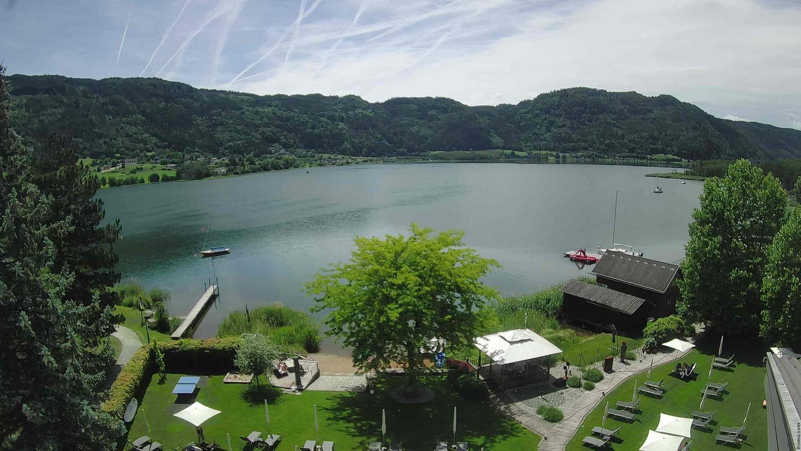 Archiv Foto Webcam Ossiacher See: Ausblick vom Hotel Seerose