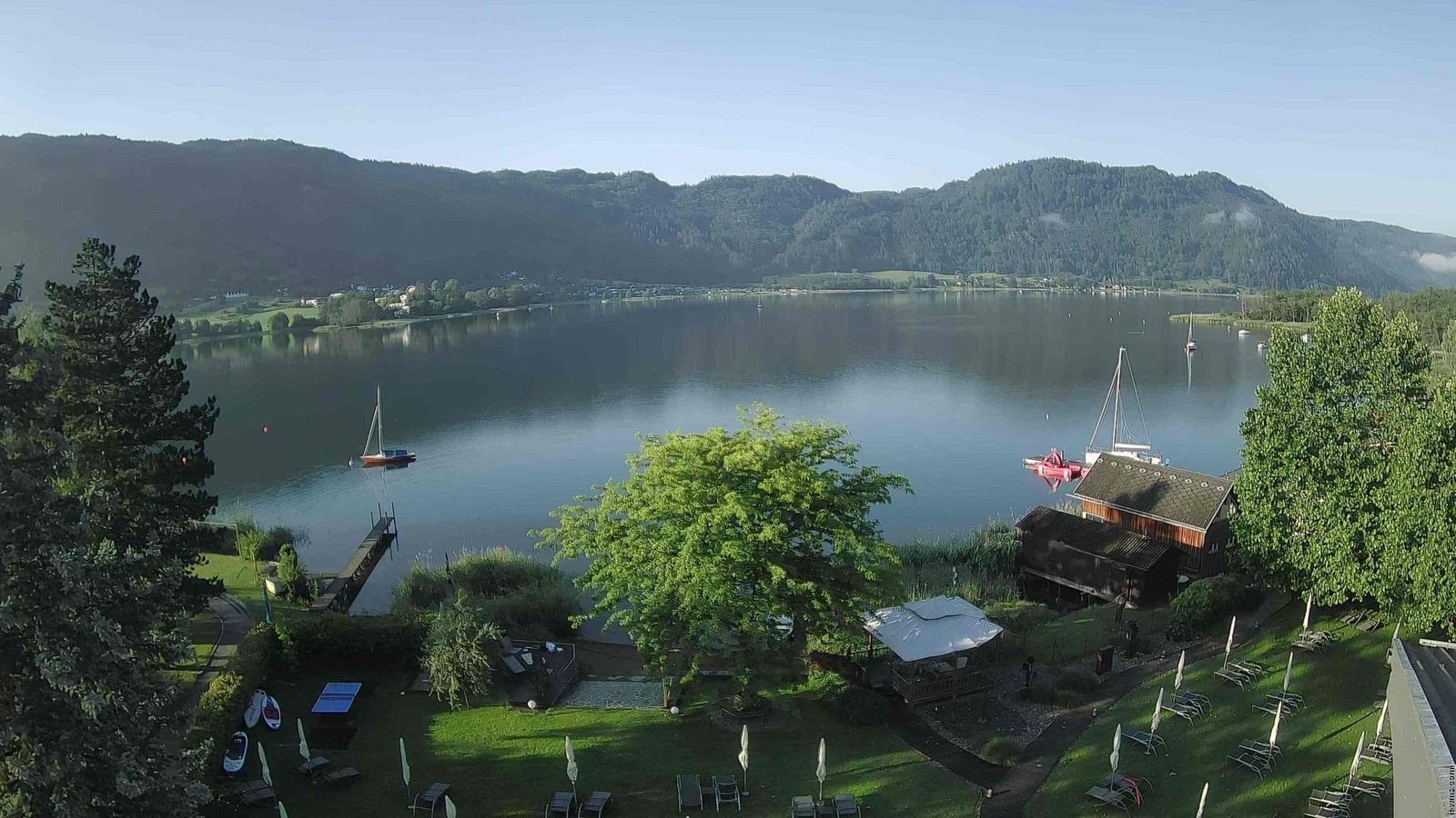Archiv Foto Webcam Ossiacher See: Ausblick vom Hotel Seerose