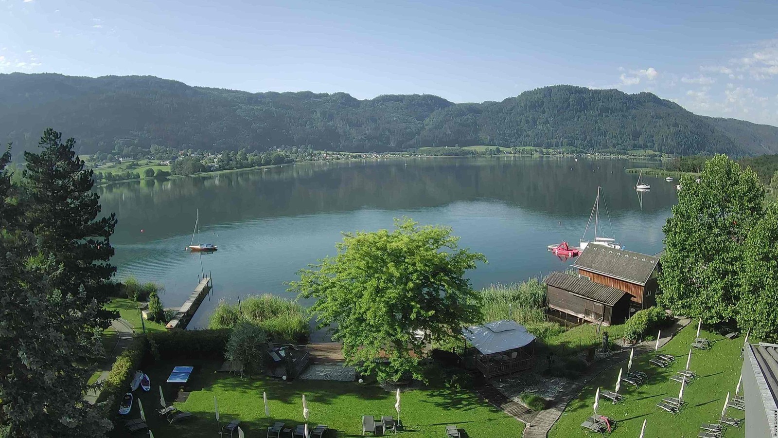 Archiv Foto Webcam Ossiacher See: Ausblick vom Hotel Seerose