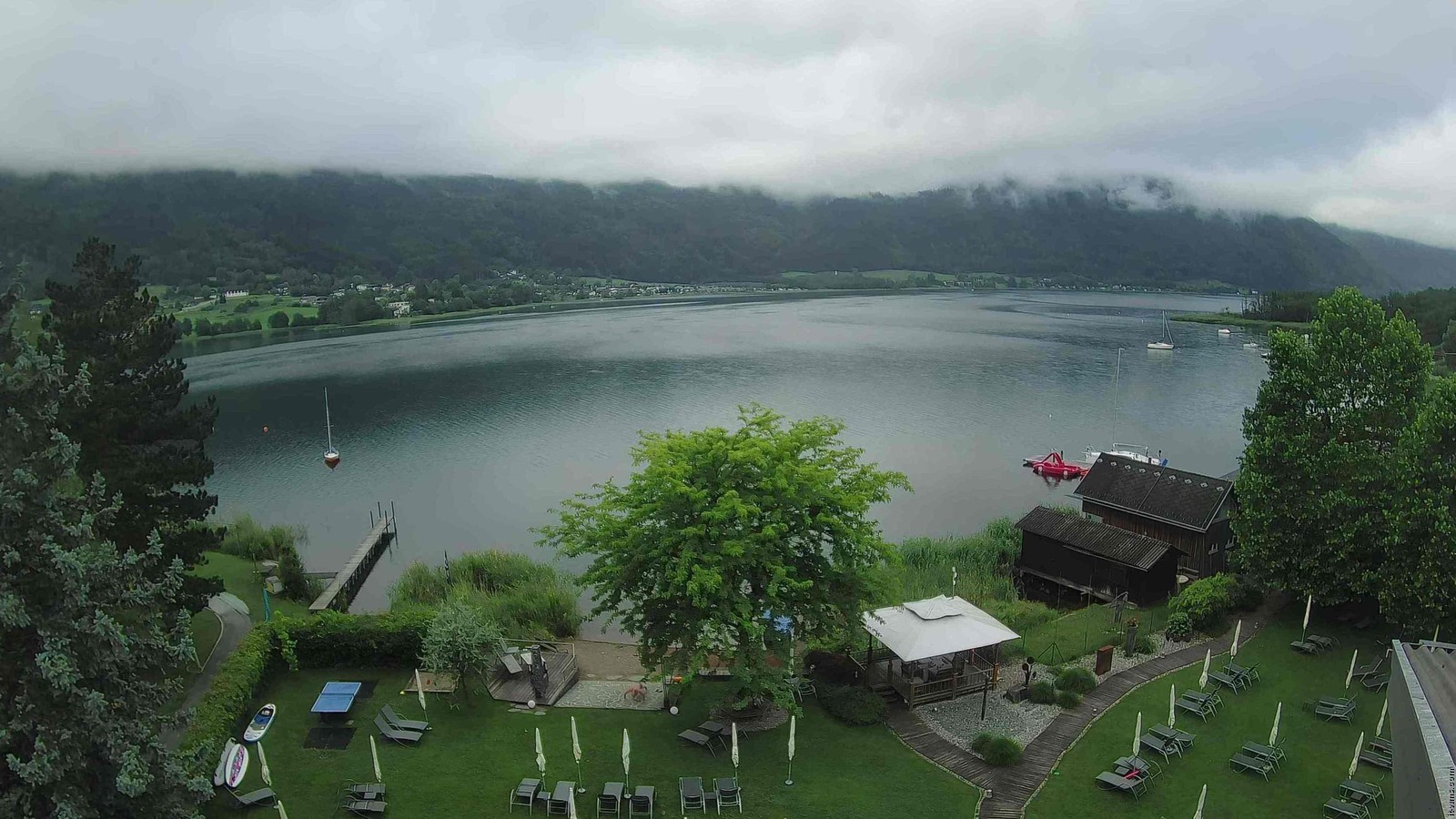 Archiv Foto Webcam Ossiacher See: Ausblick vom Hotel Seerose