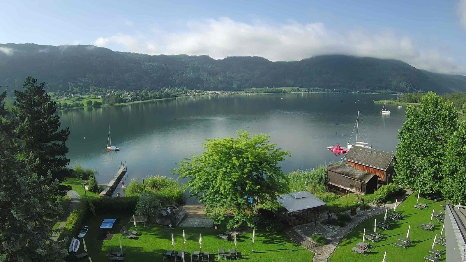 Archiv Foto Webcam Ossiacher See: Ausblick vom Hotel Seerose