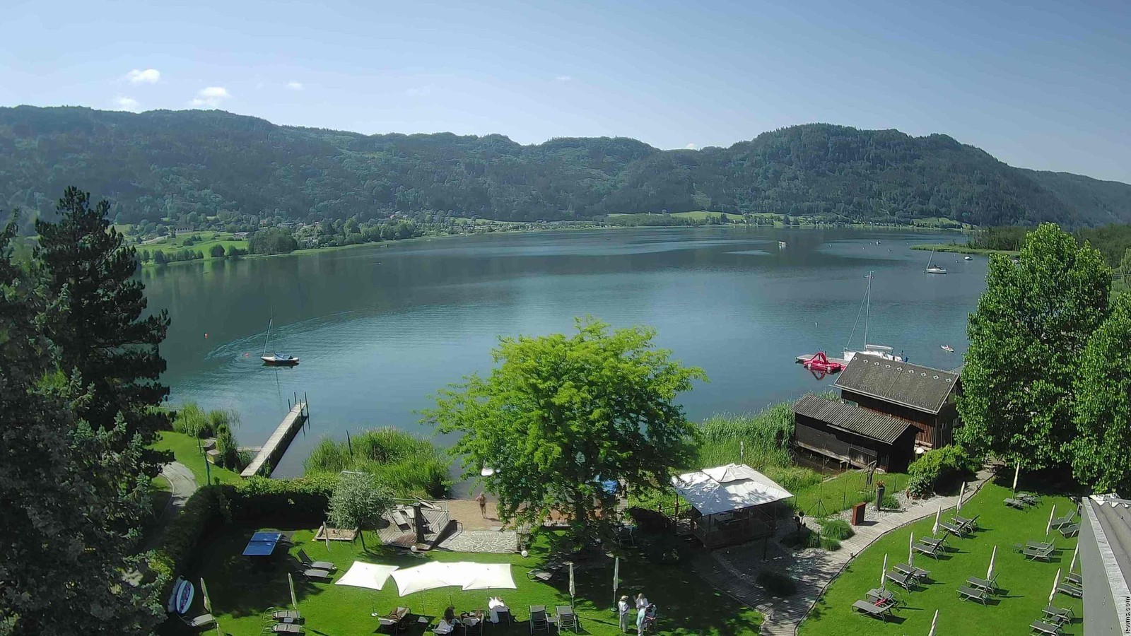 Archiv Foto Webcam Ossiacher See: Ausblick vom Hotel Seerose
