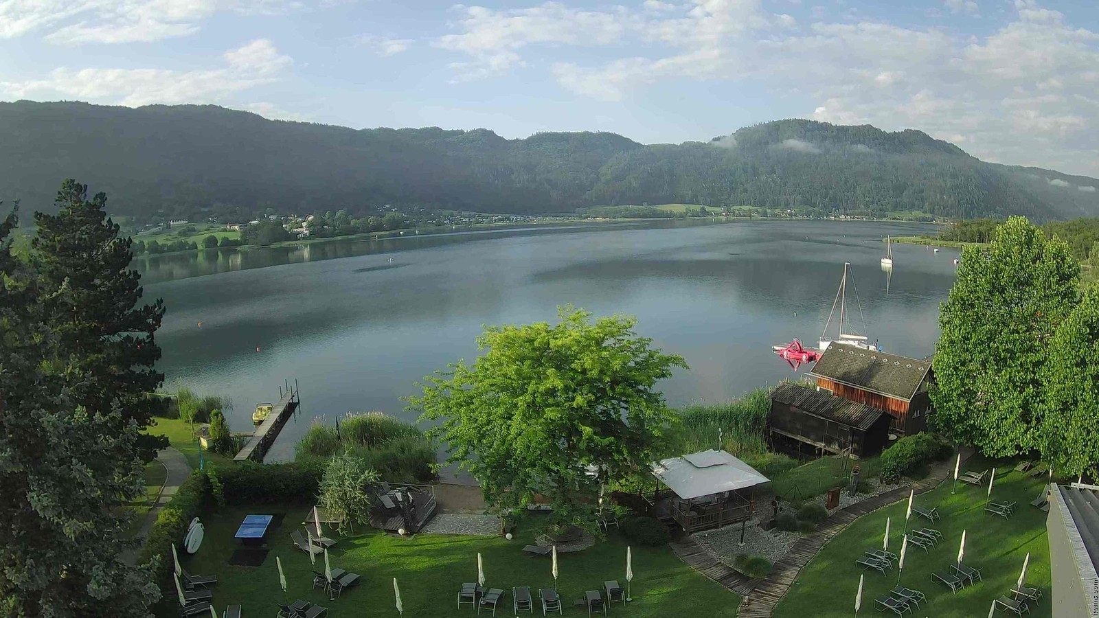 Archiv Foto Webcam Ossiacher See: Ausblick vom Hotel Seerose