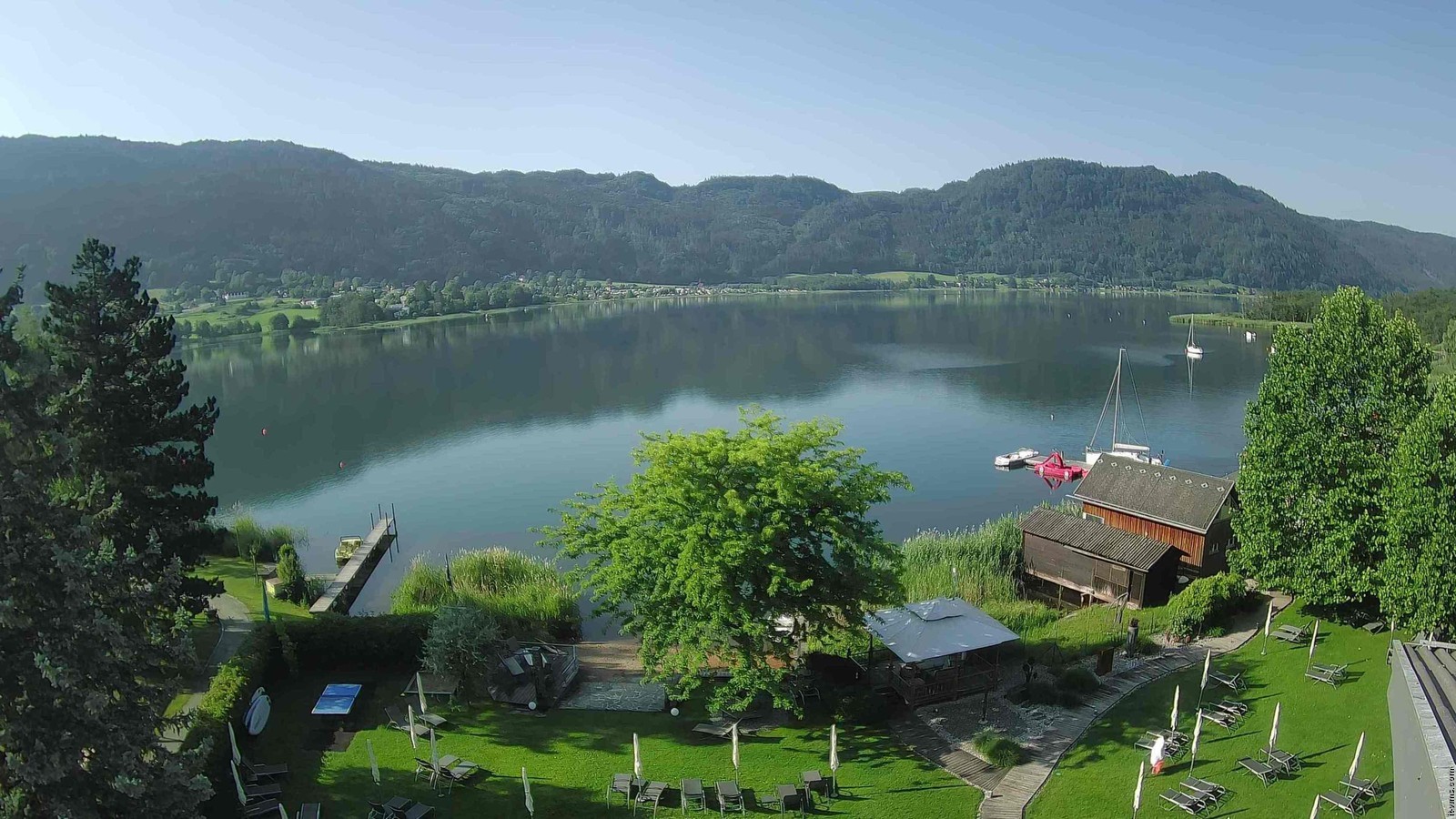 Archiv Foto Webcam Ossiacher See: Ausblick vom Hotel Seerose