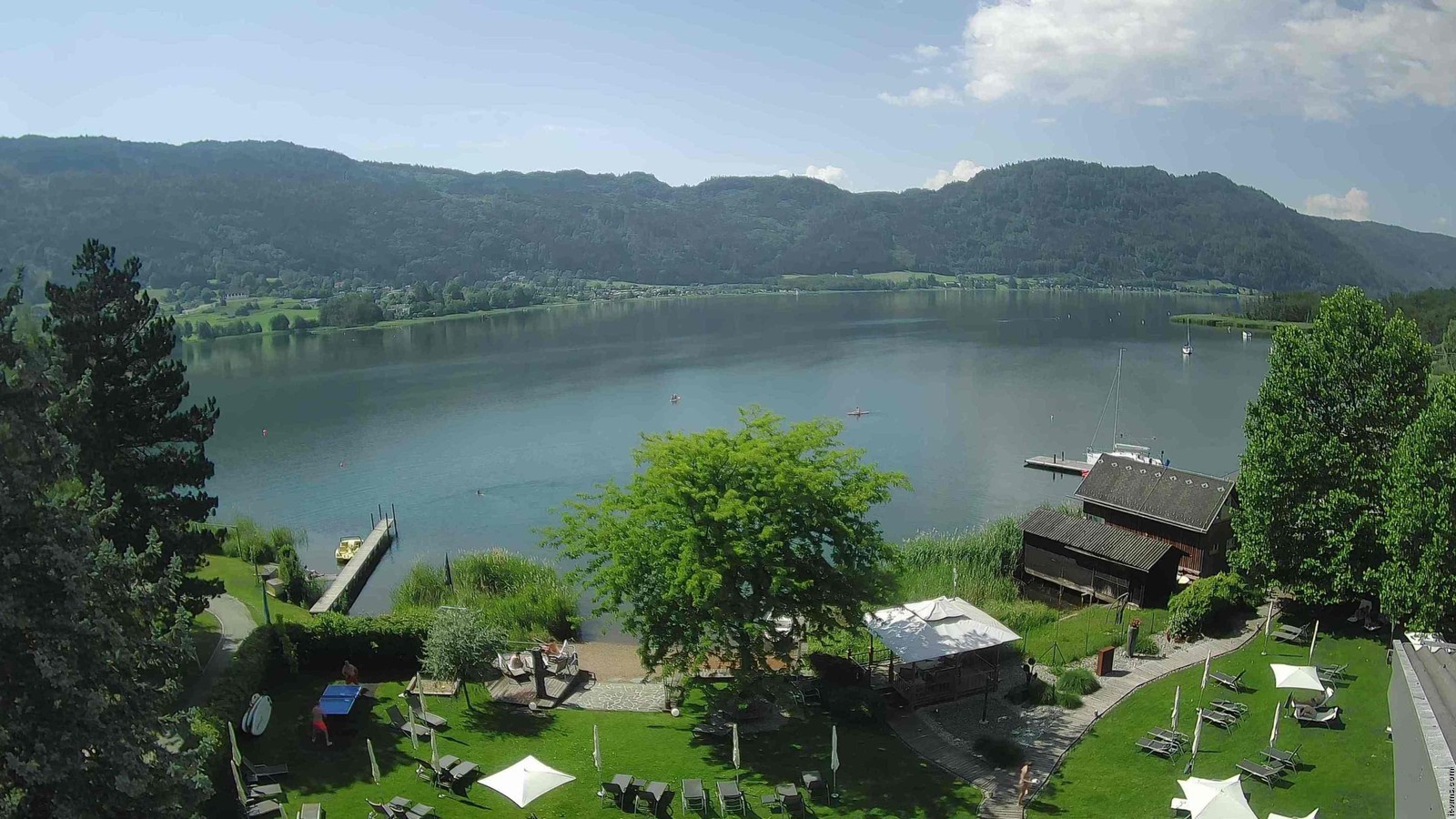 Archiv Foto Webcam Ossiacher See: Ausblick vom Hotel Seerose