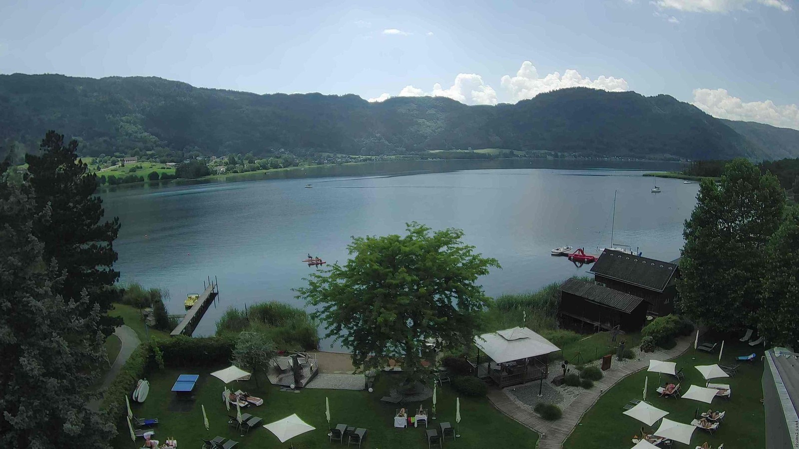 Archiv Foto Webcam Ossiacher See: Ausblick vom Hotel Seerose