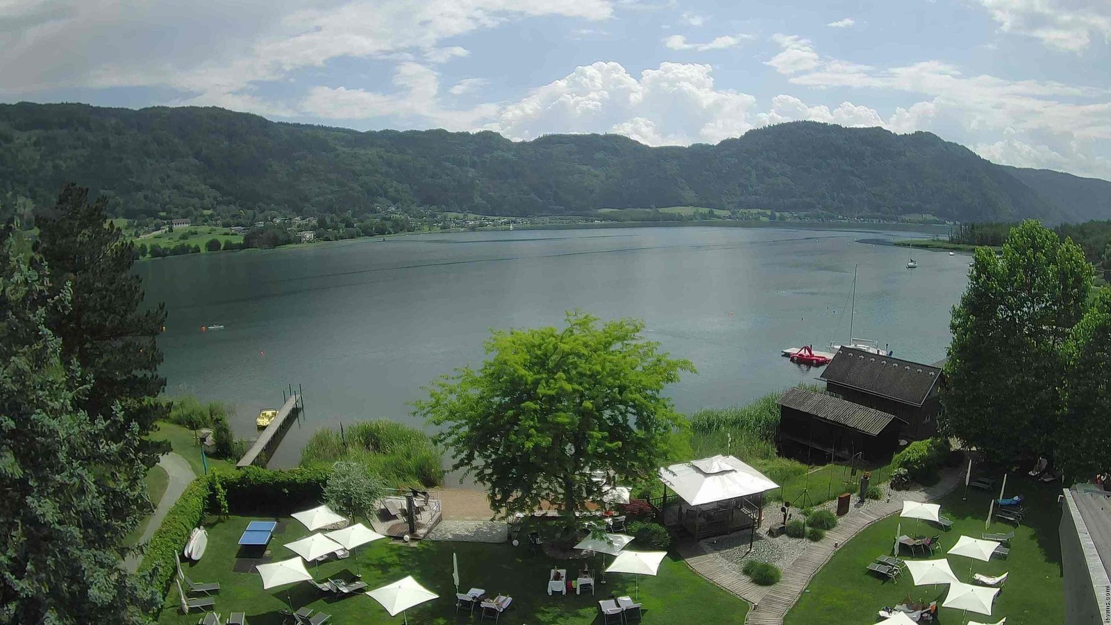 Archiv Foto Webcam Ossiacher See: Ausblick vom Hotel Seerose