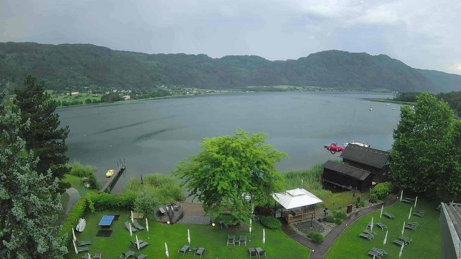 Archiv Foto Webcam Ossiacher See: Ausblick vom Hotel Seerose