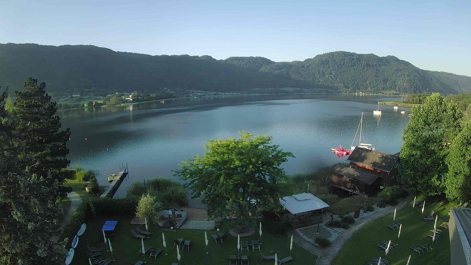 Archiv Foto Webcam Ossiacher See: Ausblick vom Hotel Seerose