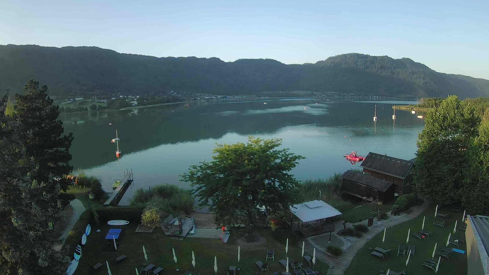 Archiv Foto Webcam Ossiacher See: Ausblick vom Hotel Seerose