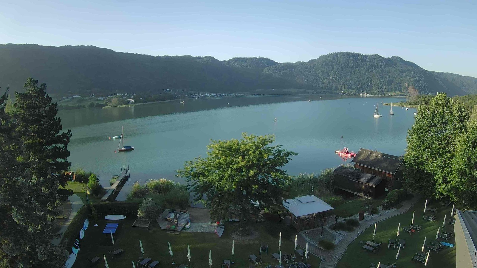 Archiv Foto Webcam Ossiacher See: Ausblick vom Hotel Seerose