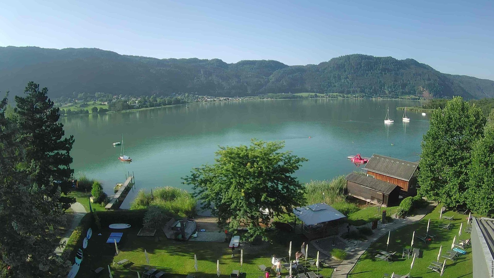 Archiv Foto Webcam Ossiacher See: Ausblick vom Hotel Seerose