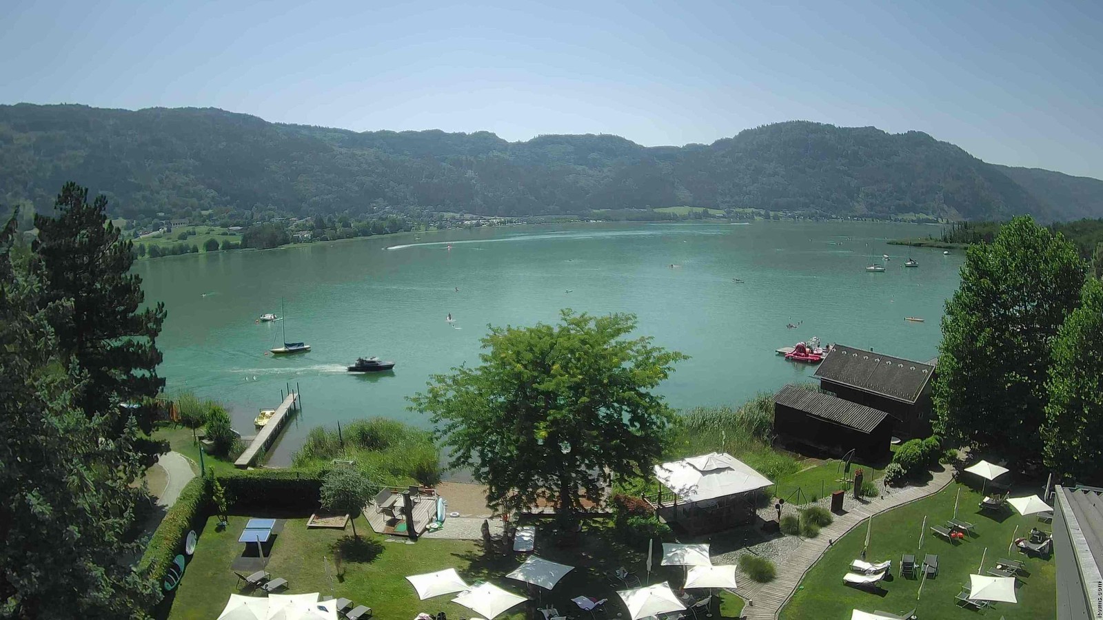 Archiv Foto Webcam Ossiacher See: Ausblick vom Hotel Seerose