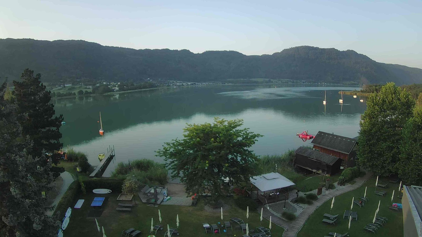 Archiv Foto Webcam Ossiacher See: Ausblick vom Hotel Seerose