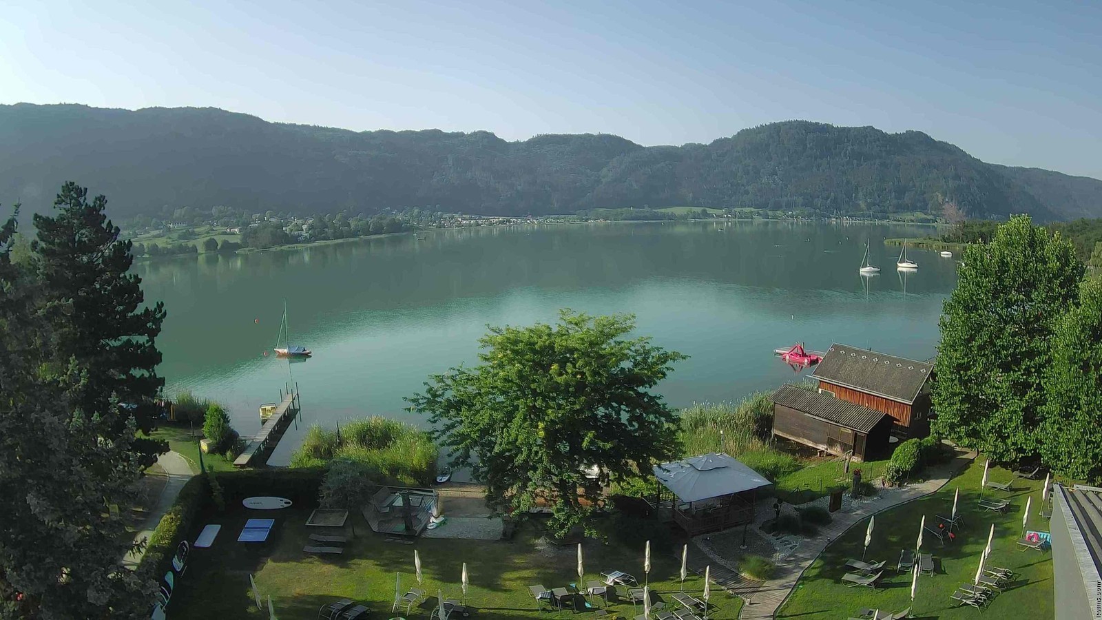 Archiv Foto Webcam Ossiacher See: Ausblick vom Hotel Seerose