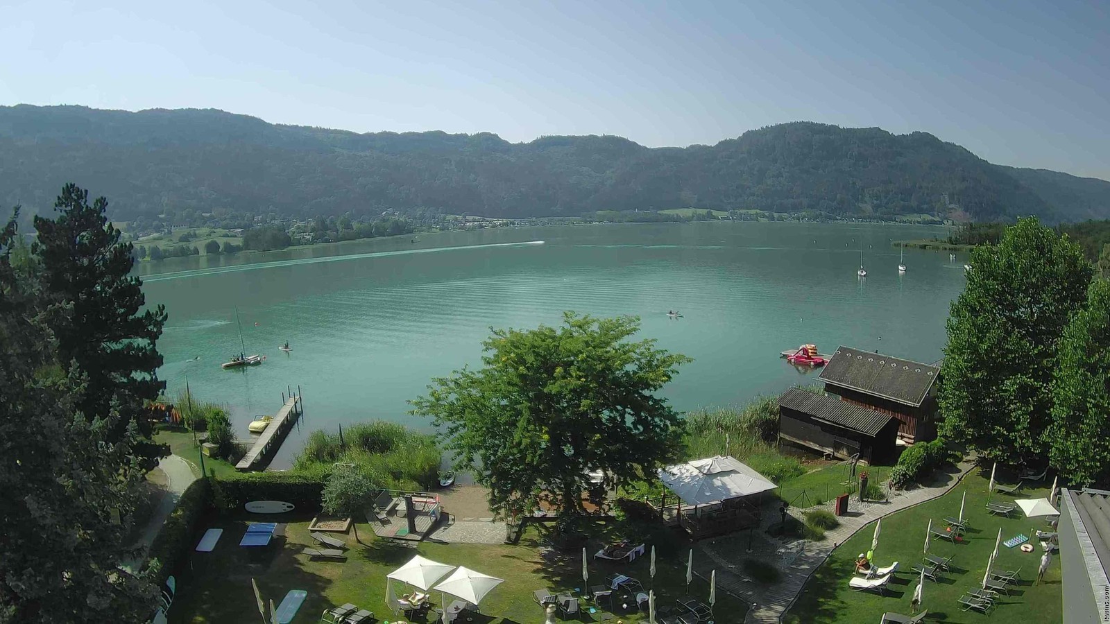 Archiv Foto Webcam Ossiacher See: Ausblick vom Hotel Seerose
