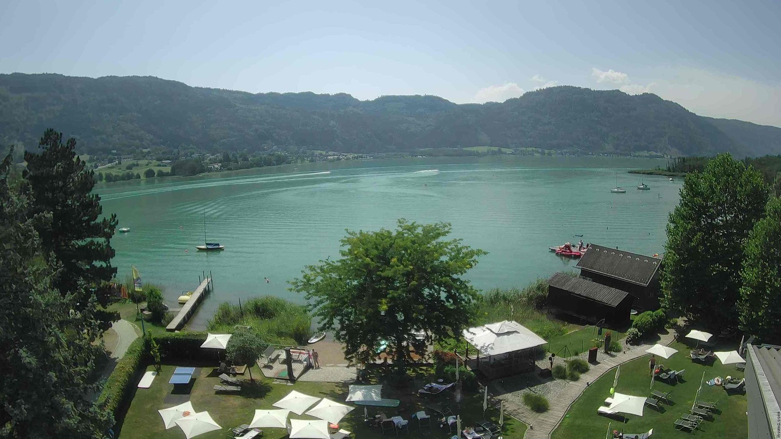 Archiv Foto Webcam Ossiacher See: Ausblick vom Hotel Seerose