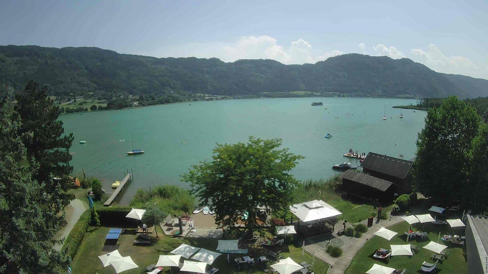 Archiv Foto Webcam Ossiacher See: Ausblick vom Hotel Seerose