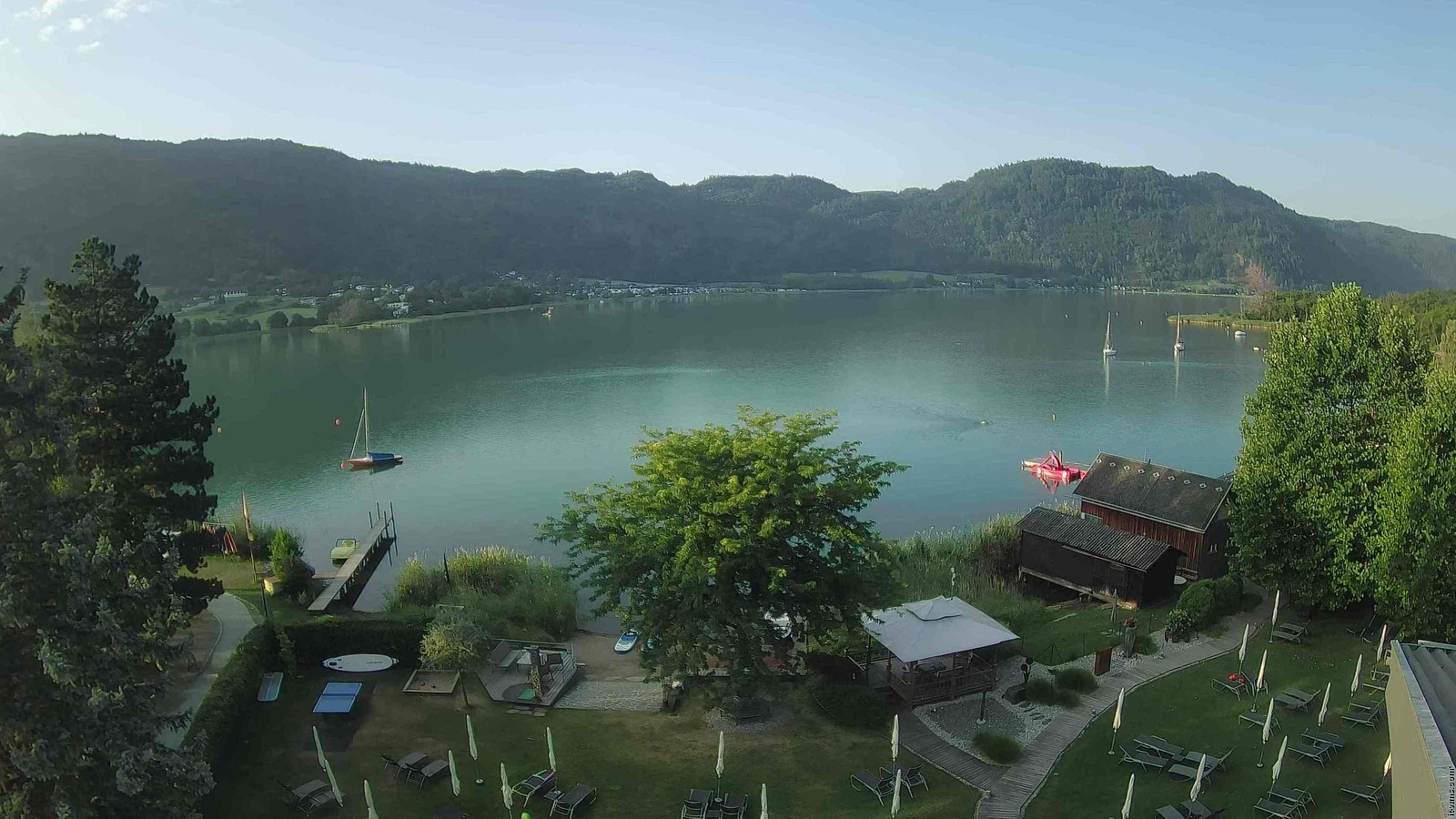 Archiv Foto Webcam Ossiacher See: Ausblick vom Hotel Seerose