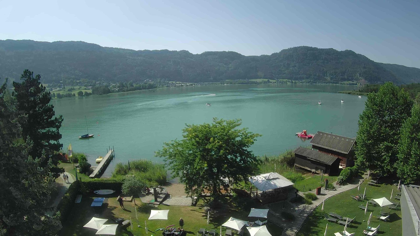 Archiv Foto Webcam Ossiacher See: Ausblick vom Hotel Seerose