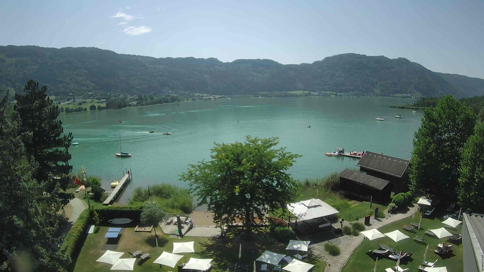 Archiv Foto Webcam Ossiacher See: Ausblick vom Hotel Seerose