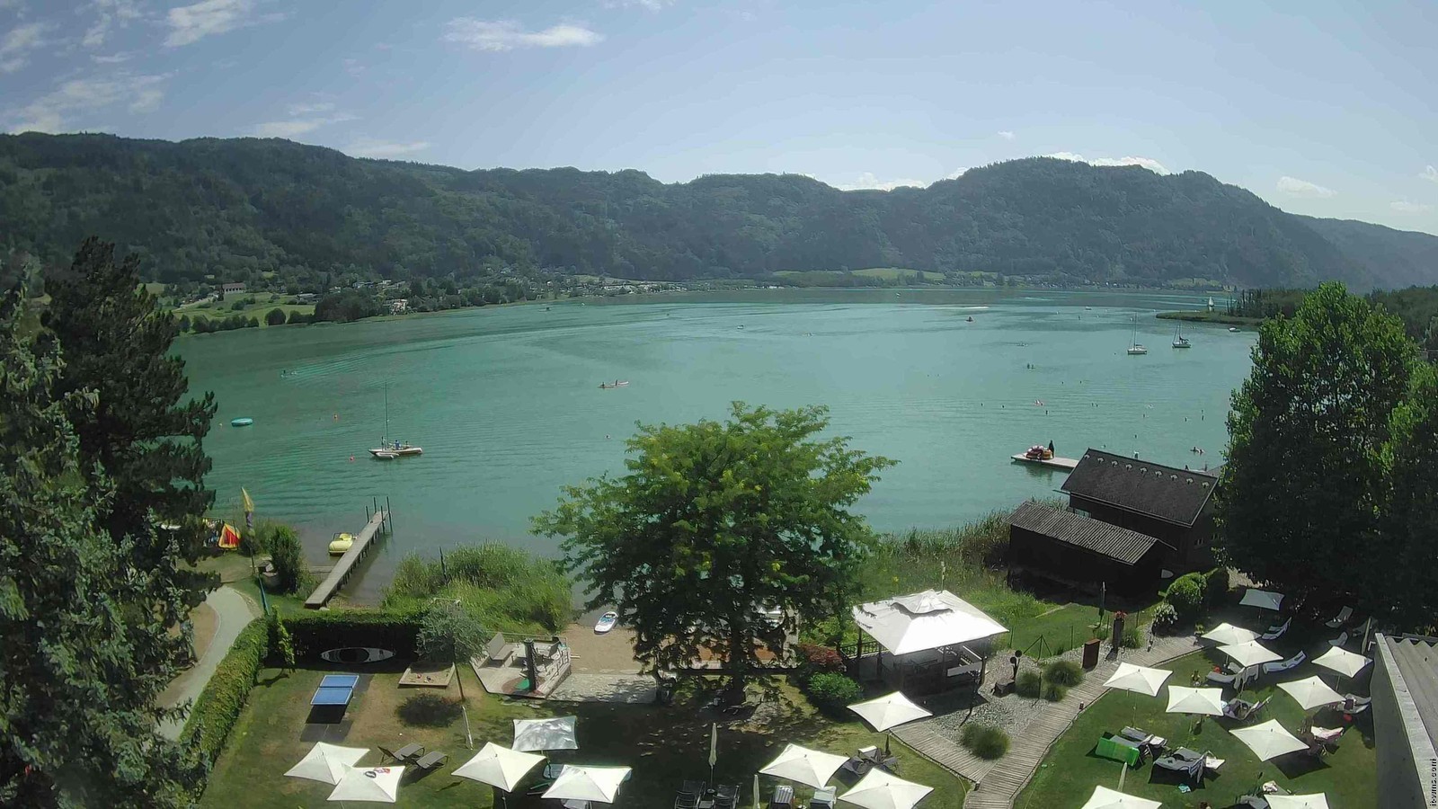 Archiv Foto Webcam Ossiacher See: Ausblick vom Hotel Seerose