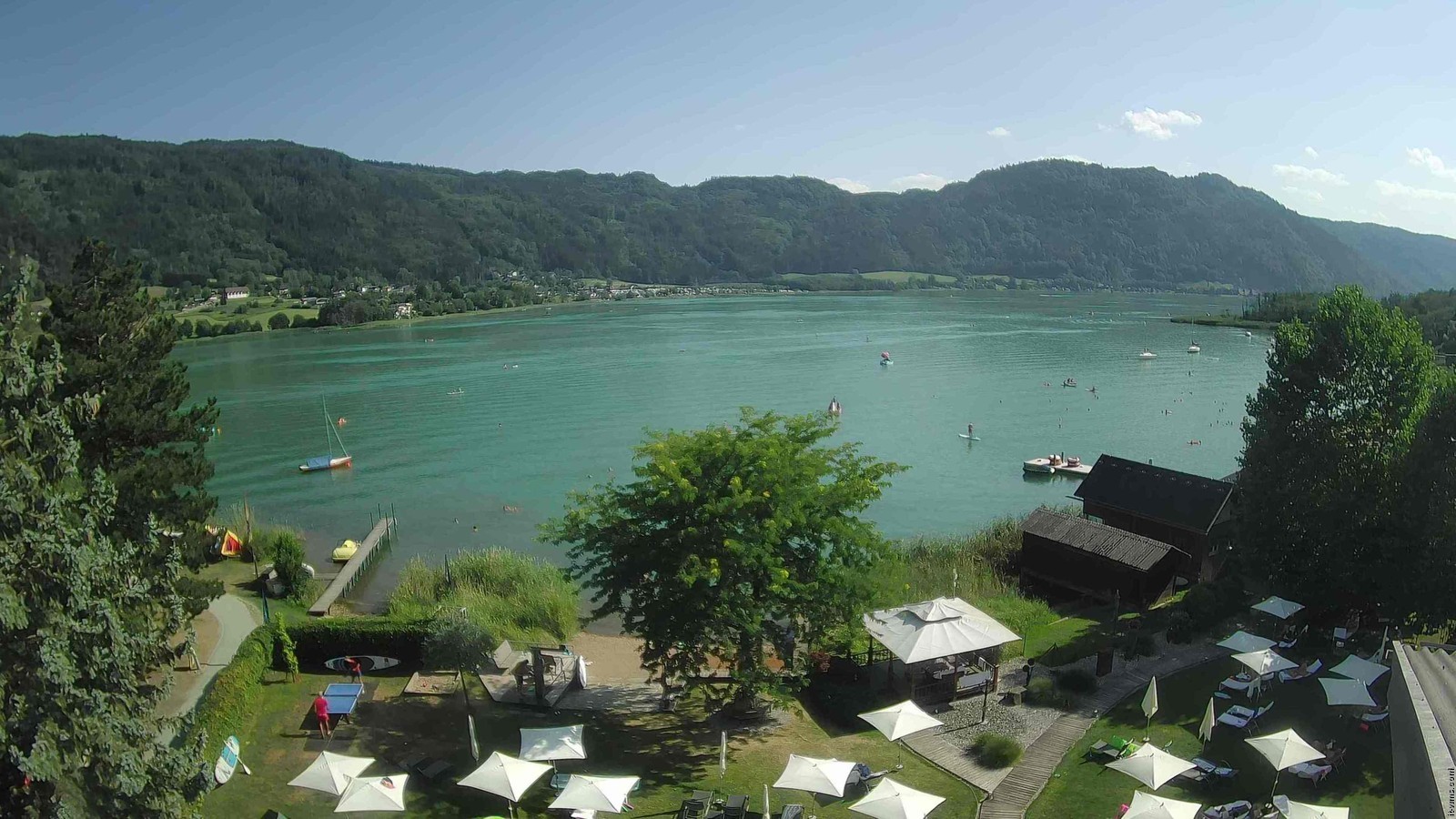 Archiv Foto Webcam Ossiacher See: Ausblick vom Hotel Seerose
