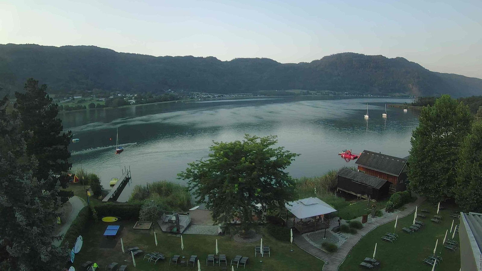 Archiv Foto Webcam Ossiacher See: Ausblick vom Hotel Seerose