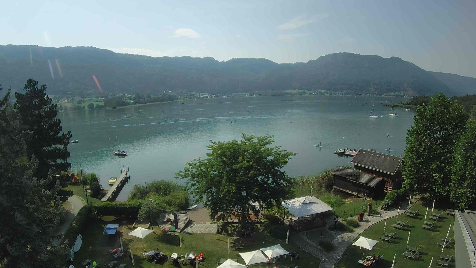 Archiv Foto Webcam Ossiacher See: Ausblick vom Hotel Seerose