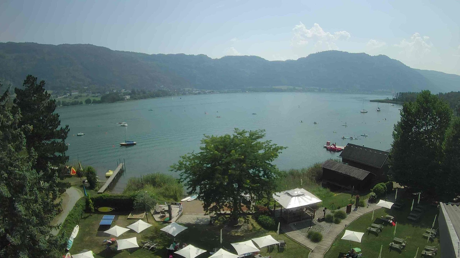 Archiv Foto Webcam Ossiacher See: Ausblick vom Hotel Seerose