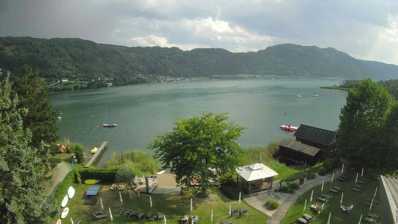 Archiv Foto Webcam Ossiacher See: Ausblick vom Hotel Seerose