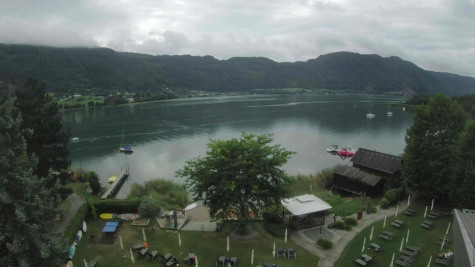 Archiv Foto Webcam Ossiacher See: Ausblick vom Hotel Seerose