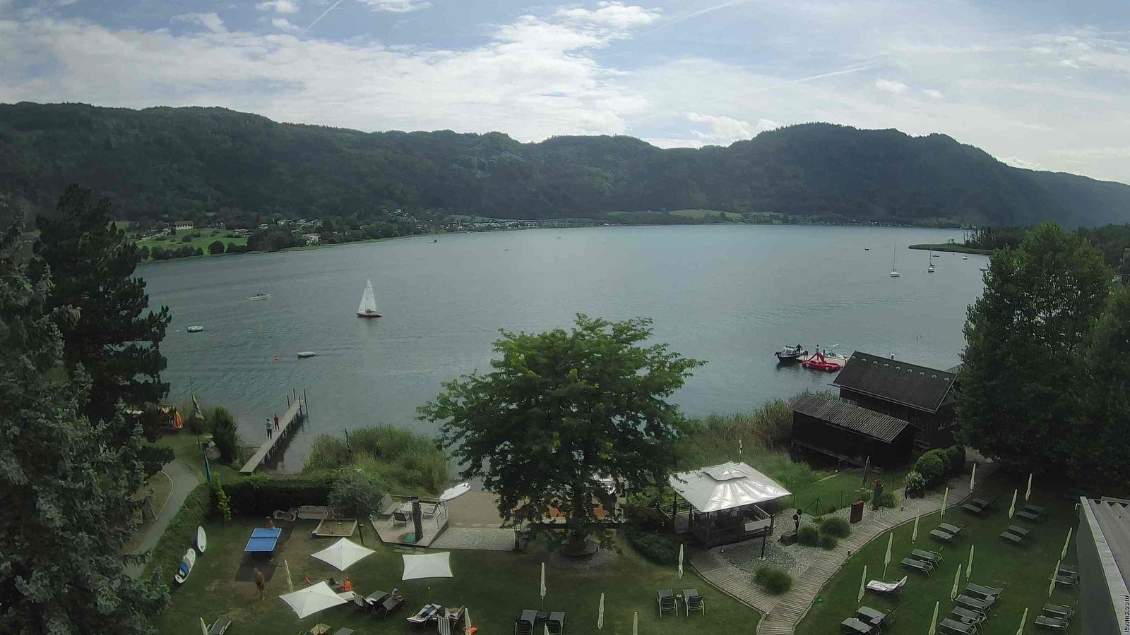 Archiv Foto Webcam Ossiacher See: Ausblick vom Hotel Seerose